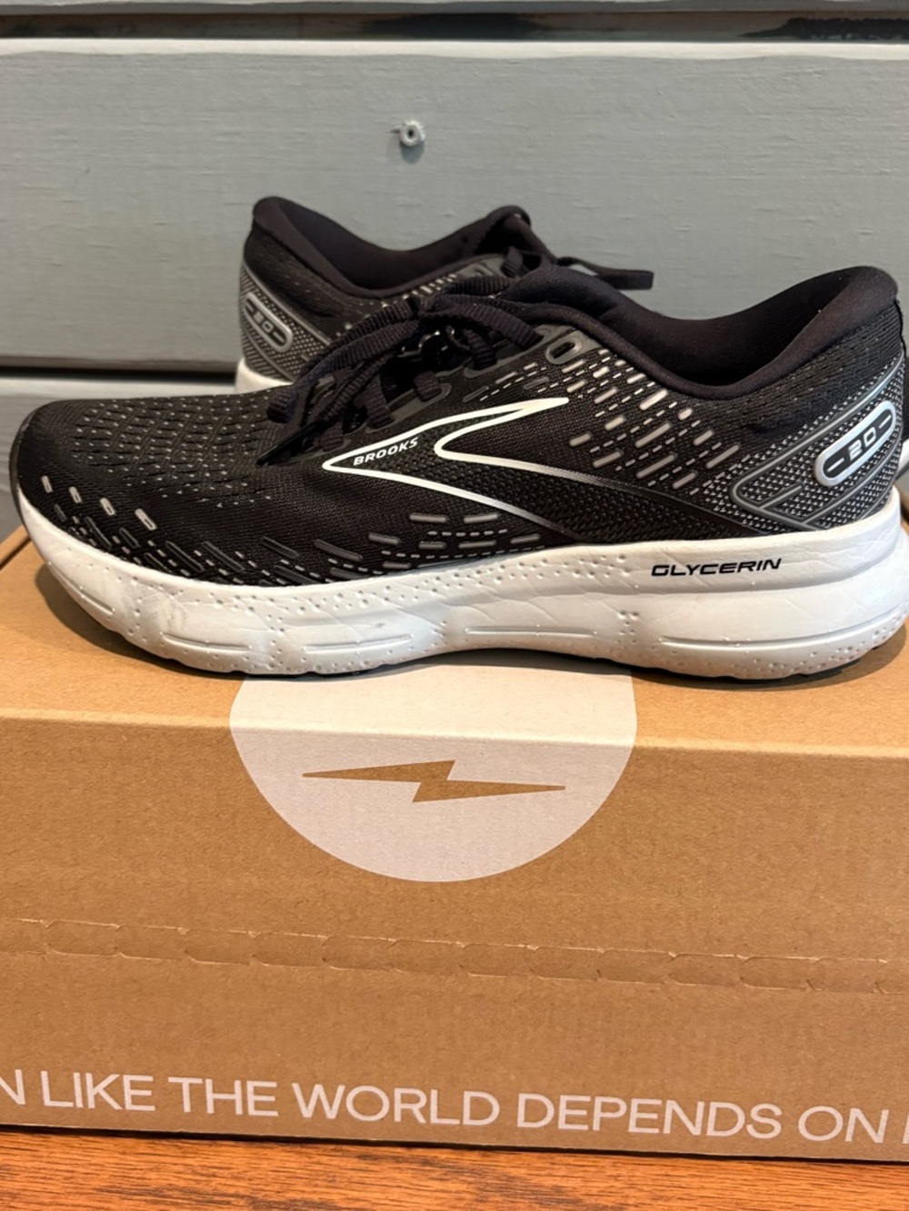 Brooks Glycerin 20 Black and White Women's Running Sneakers